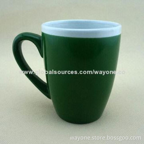 Ceramic Mugs, Color Glazed, Logo Print, Ideal for Promotional, Passed FDA and PROP65
